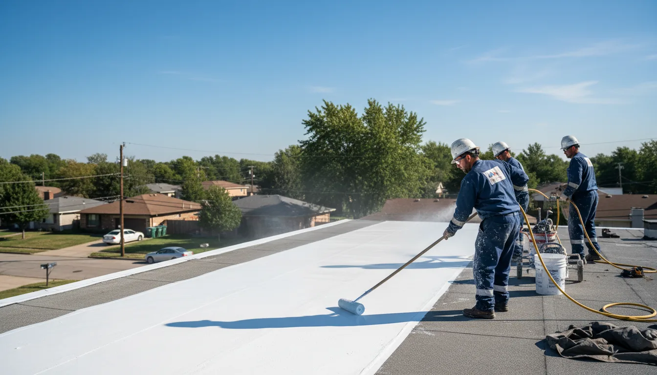 Commercial roof coating in Wolcottville, IN near me
